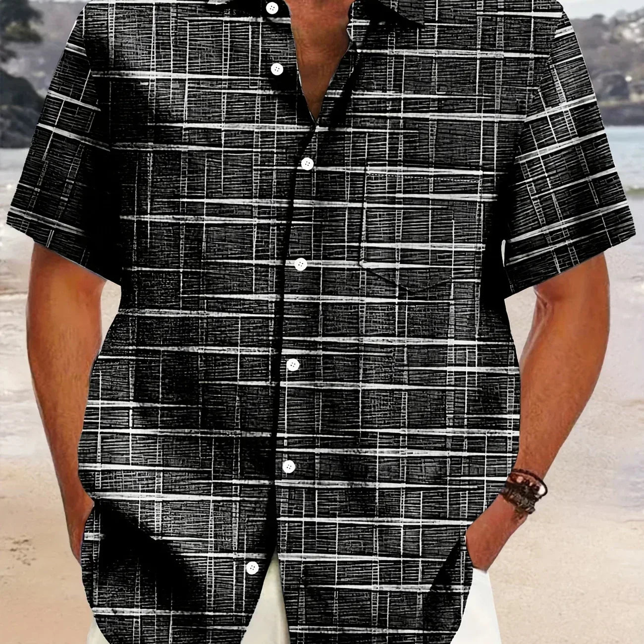 Мирослав - Елегантна риза с райе и каре