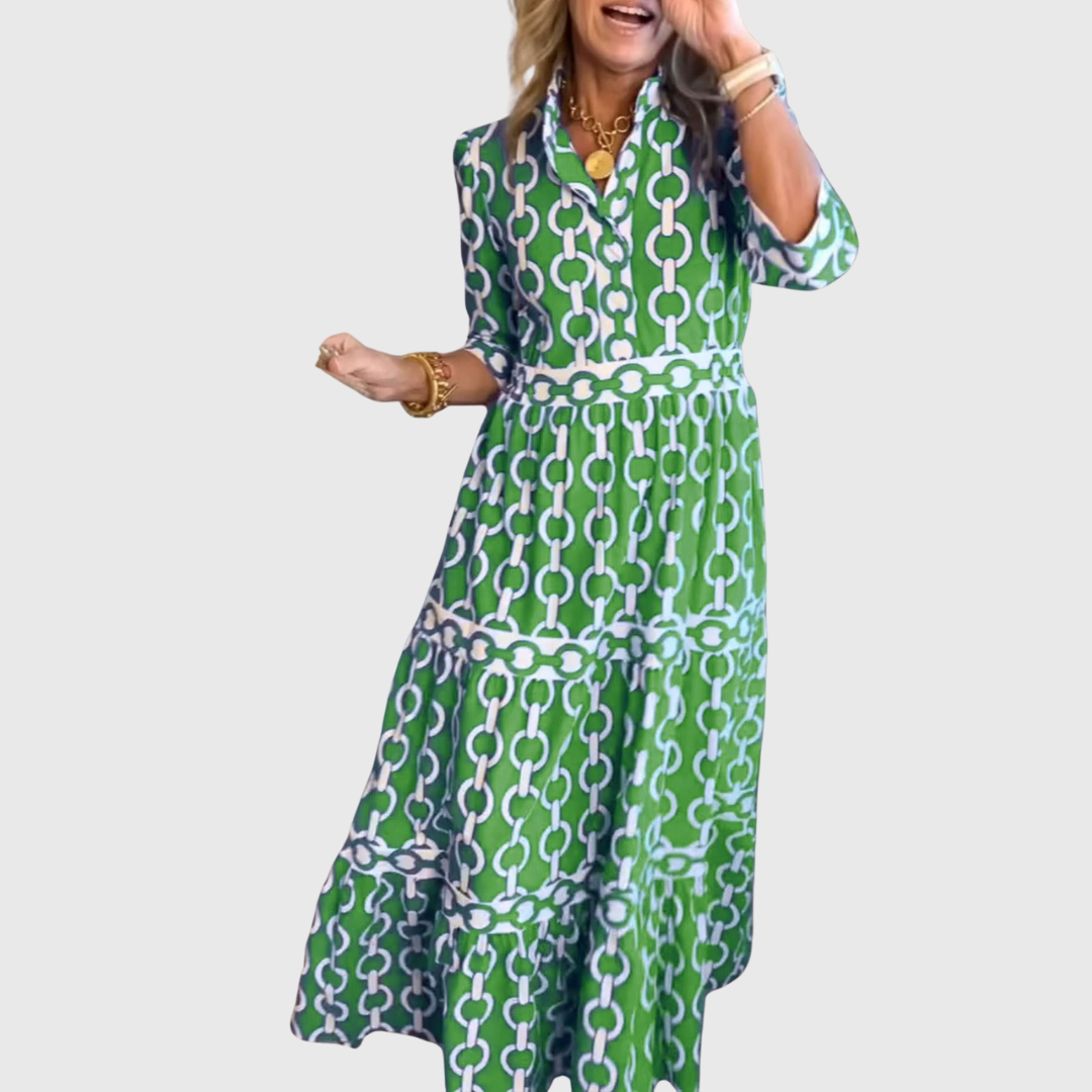 Марина | Рокля със средиземноморски десен