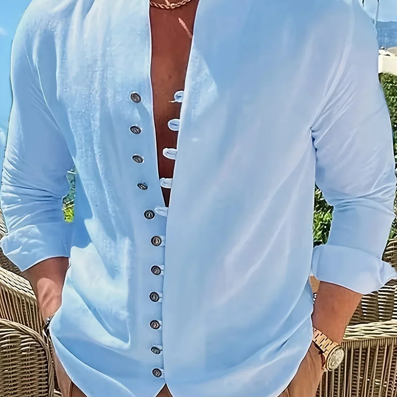 Орфей - Лека памучна риза с дълги ръце