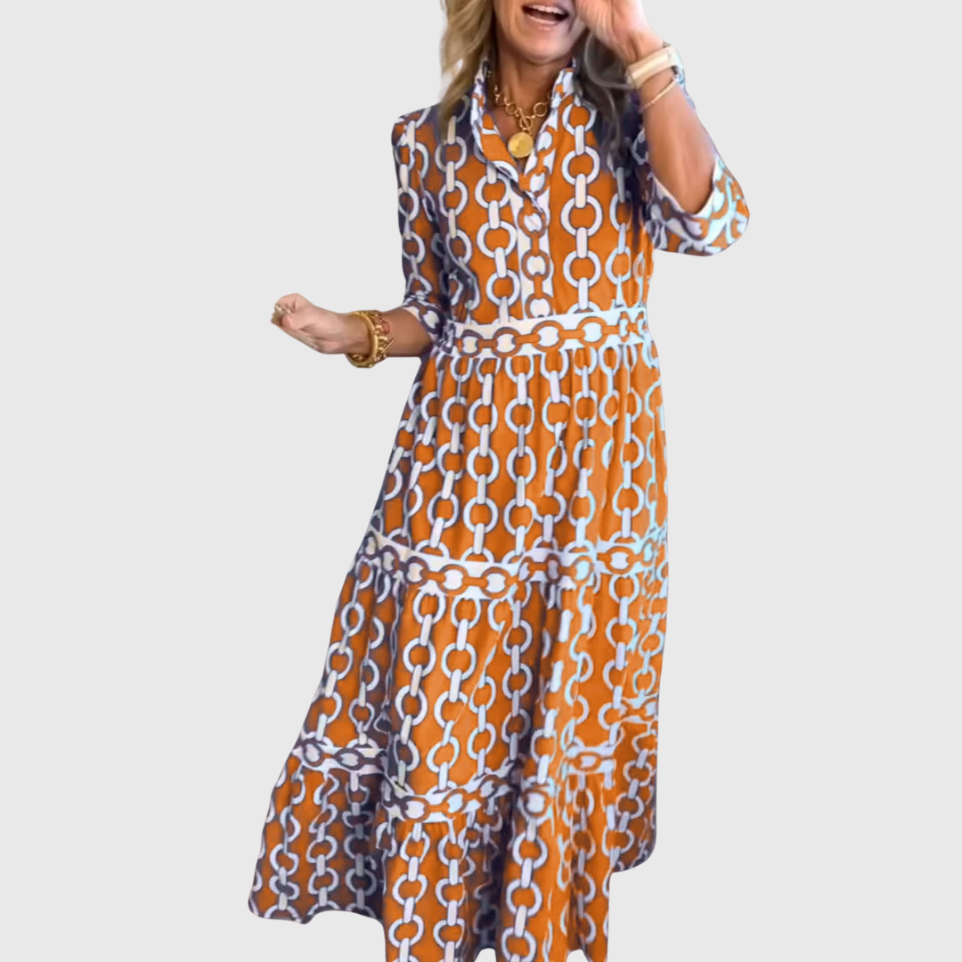 Марина | Рокля със средиземноморски десен