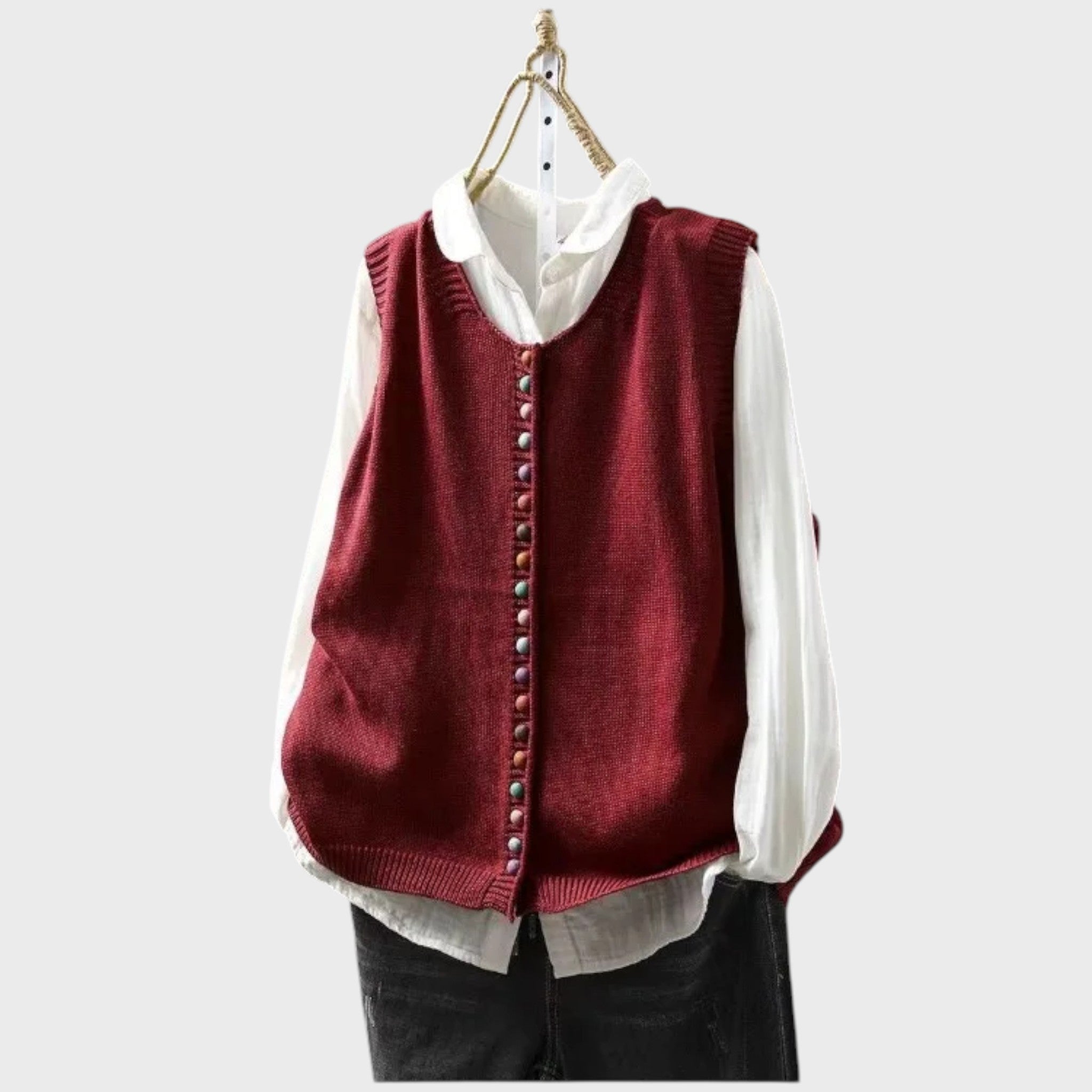 София – Елегантна жилетка с декоративни копчета