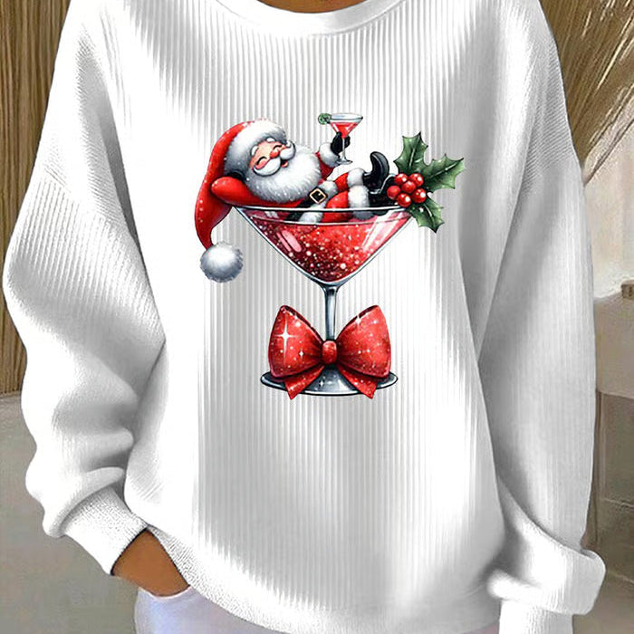 Зорница - Коледен пуловер с игрив дизайн на Коледна фигура