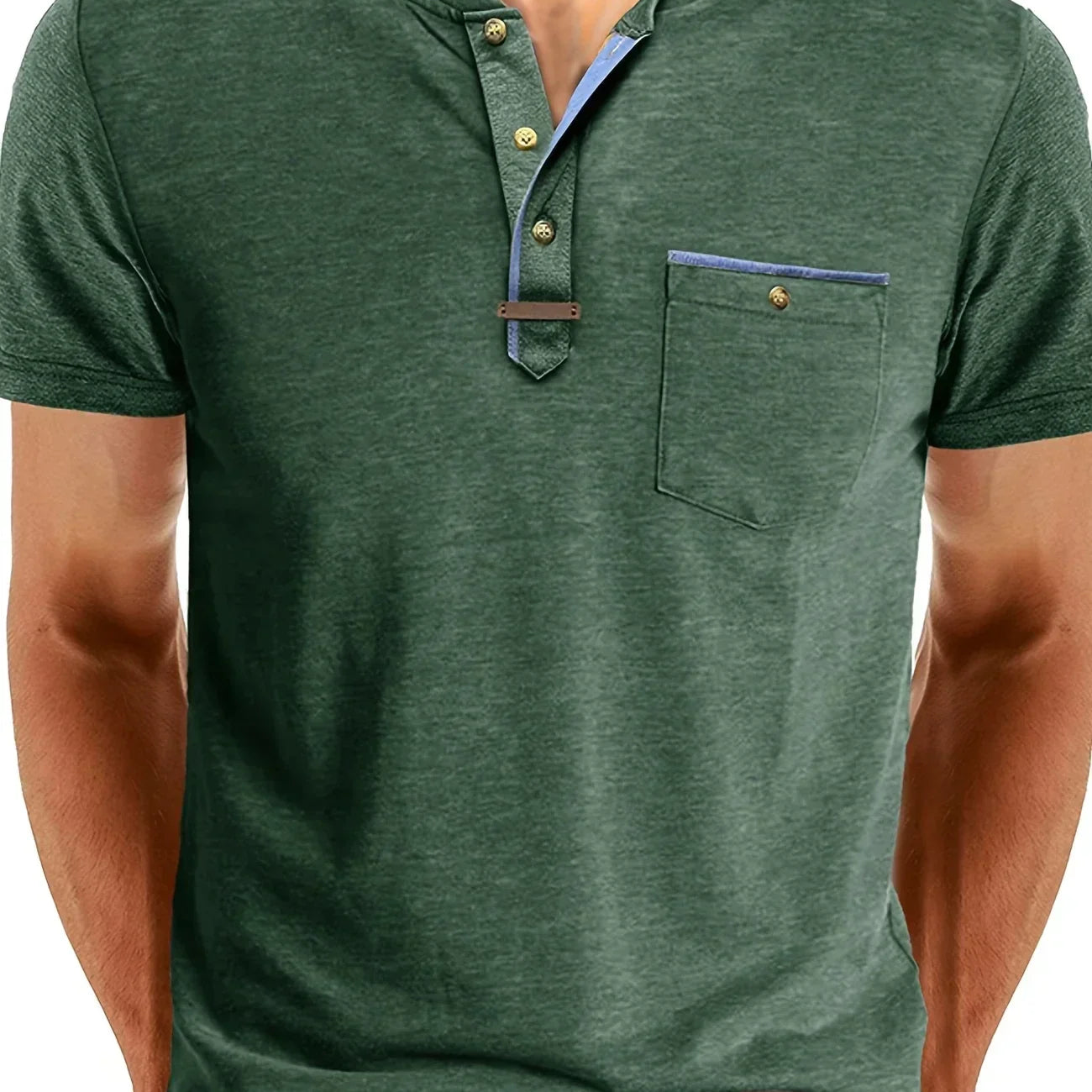 Чавор - Стилна тениска с кръгло деколте и джоб