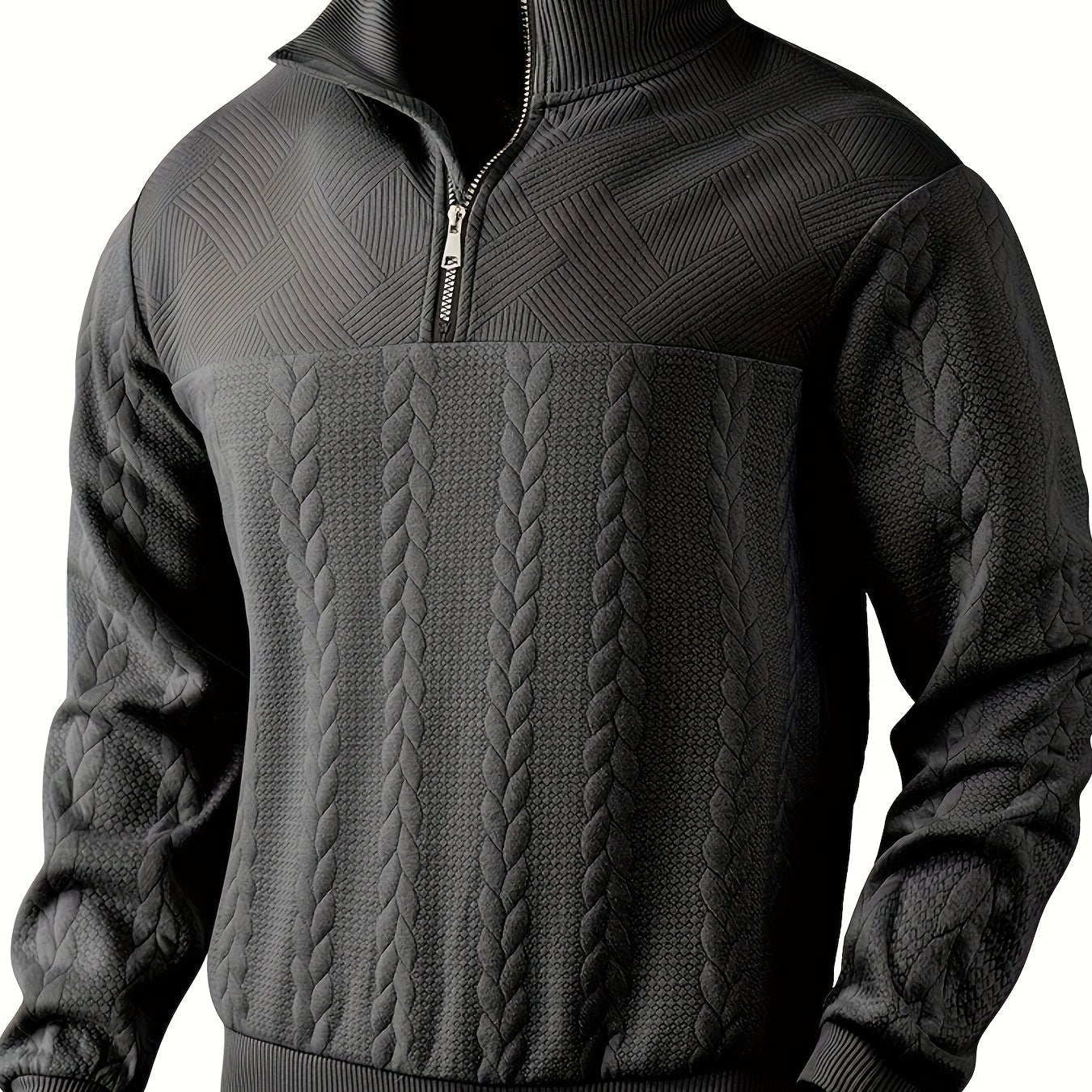 Калоян: Мъжки плетен костюм с яка и цип