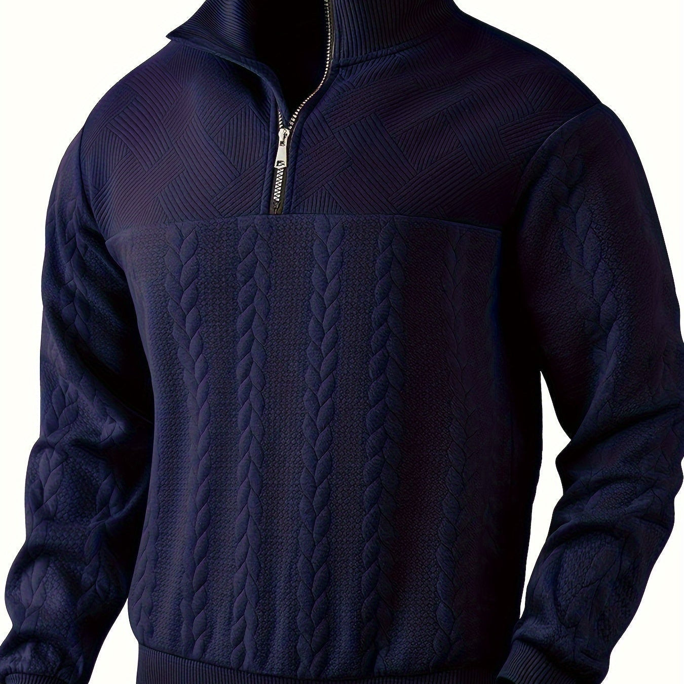 Калоян: Мъжки плетен костюм с яка и цип