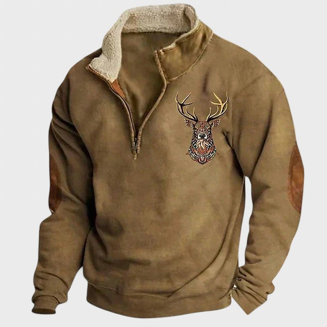 Кулман – Пуловер с детайл на елен