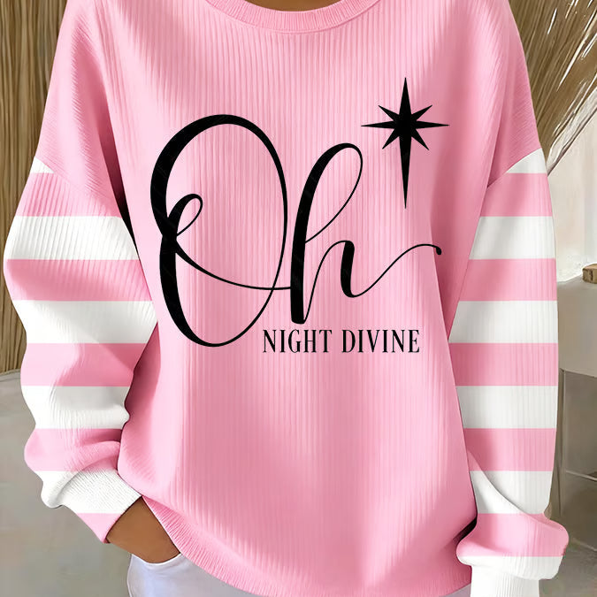 Зорница - Коледен пуловер с текстов принт