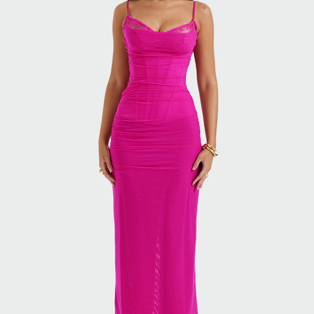 Аури | Дълга рокля от тюл