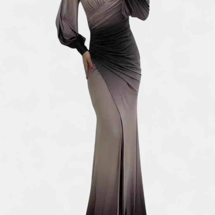 Силвяна Макси Рокля Омбре с Отворени Рамена