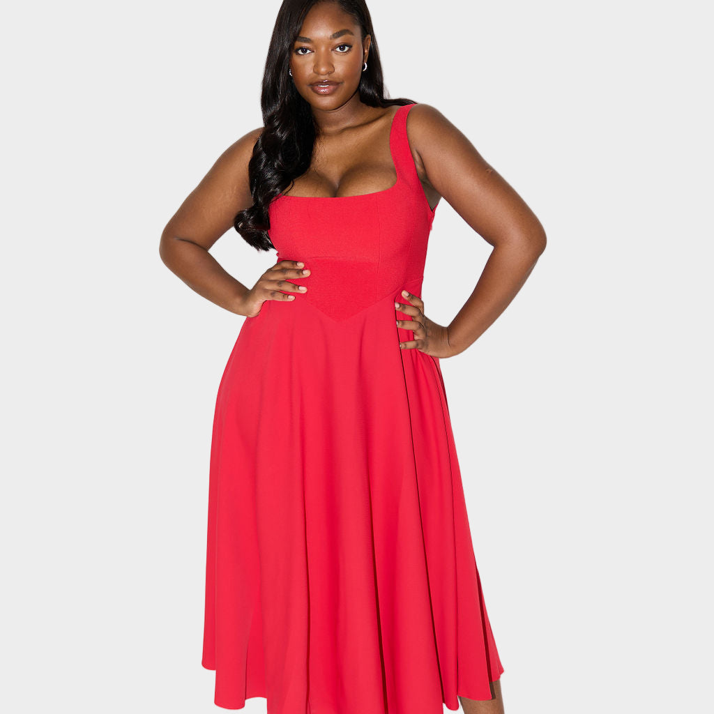 Вечна Въздушна Миди Рокля с Елегантна Линия и Природно Движение