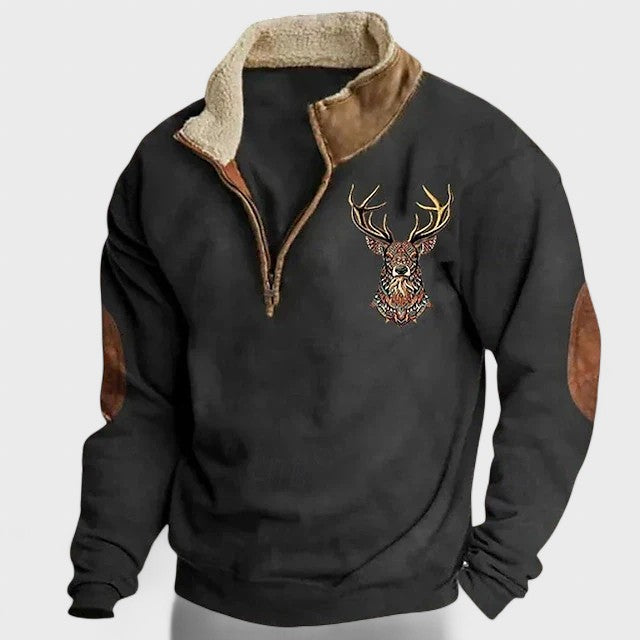 Кулман – Пуловер с детайл на елен